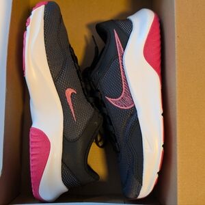 Nike Black Sneakers with Pink Accents